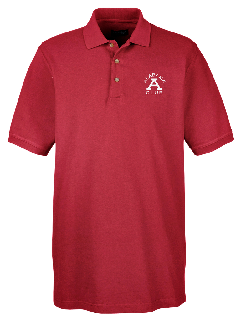 A-Club Men's Classic Piqué Golf Shirt - Crimson