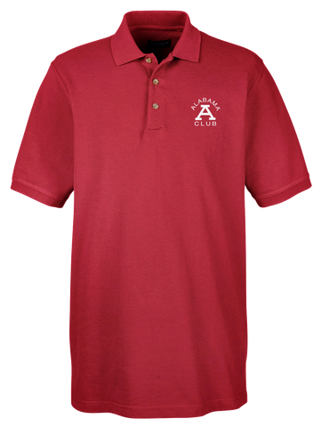A-Club Men's Classic Piqué Golf Shirt - Crimson